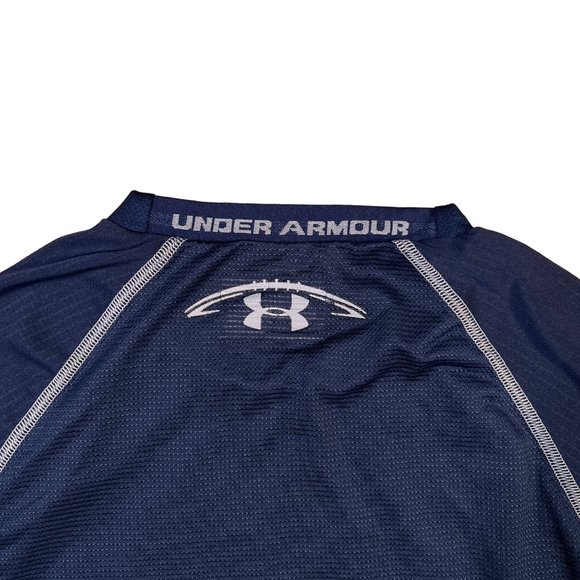 UNDER ARMOUR Shirt Kids Long Sleeve Crew Neck Athletic Fit Pullover Tee Blue Med - Picture 9 of 12